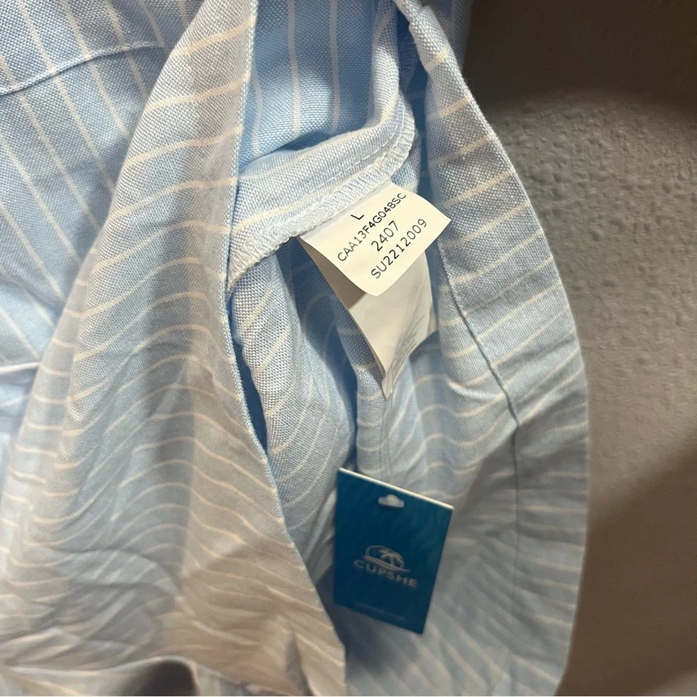 Cupshe striped romper beach pool cover up large - Picture 2 of 4